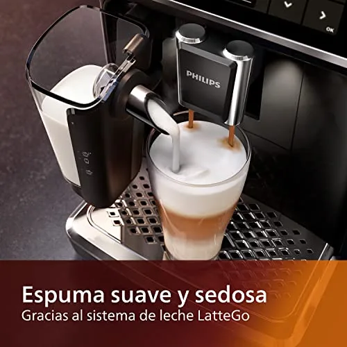 PHILIPS ▫️ 5400 Máquina de café superautomática LatteGo, 12 bebidas, Preto 3