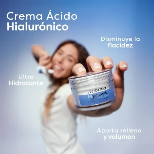 Babaria ▫️ Creme Antirrugas com Ácido Hialurónico | Creme Hidratante para Homem e Mulher com Ácido Hialurónico | Creme Antirrugas Ultra-Hidratante para Mulher, que confere volume e elasticidade, 50 ml 3