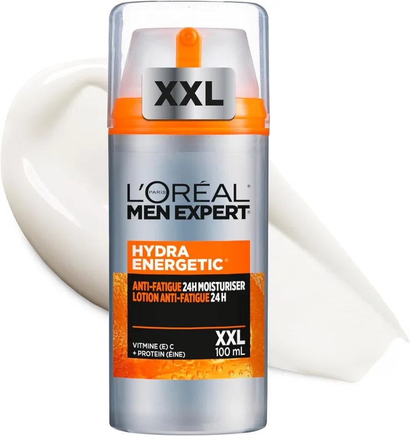 L'Oreal Paris Men Expert ▫️ L'Oréal Men Expert Hydra Energetic 24h Anti-Fatigue Moisturising Cream for Men, Creme de Rosto de Uso Diário, Energizante, Formato 100 ml,