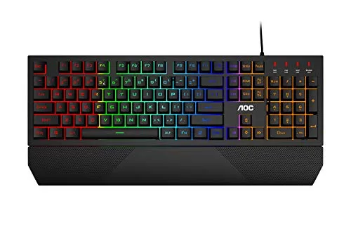 AOC ▫️ Teclado para jogos GK200 - Teclado para PC com disposição de teclas em espanhol, 25 teclas anti-ghosting, 25-N-key rollover e cabo de 1,8 m 3