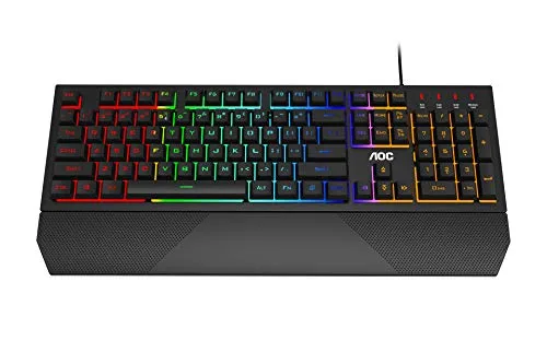 AOC ▫️ Teclado para jogos GK200 - Teclado para PC com disposição de teclas em espanhol, 25 teclas anti-ghosting, 25-N-key rollover e cabo de 1,8 m 4