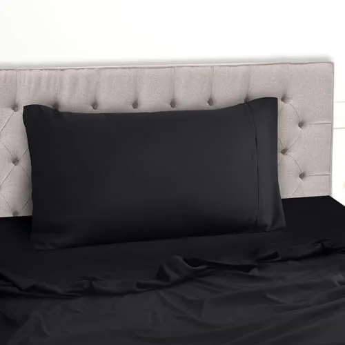 Utopia Bedding ▫️ Conjunto de lençóis de 3 peças 90 x 190 cm, preto 6