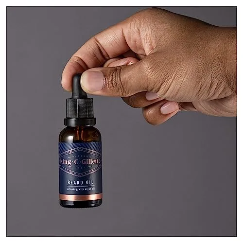 King C. Gillette ▫️ Óleo para barba para homem com óleo de argão vegetal, jojoba, abacate, sementes de macadâmia e óleo de amêndoa, 30 ml 2