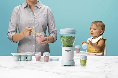 NutriBullet ▫️ Baby Batidora, liquidificador, sistema de preparação de alimentos para bebés, componentes e acessórios sem BPA, potência de 250 W, NBY100 5
