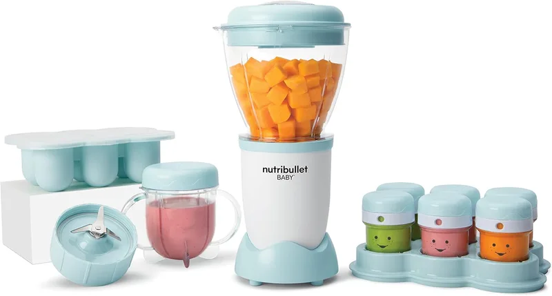 NutriBullet ▫️ Baby Batidora, liquidificador, sistema de preparação de alimentos para bebés, componentes e acessórios sem BPA, potência de 250 W, NBY100