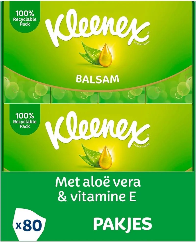 Scottex ▫️ Balsam - Lenços de papel, 10 pacotes de 8 unidades