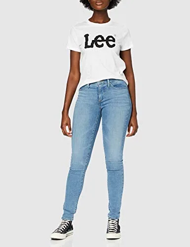 Lee ▫️ T-shirt para mulher - Corte regular - T-shirt com logótipo - Preto 2