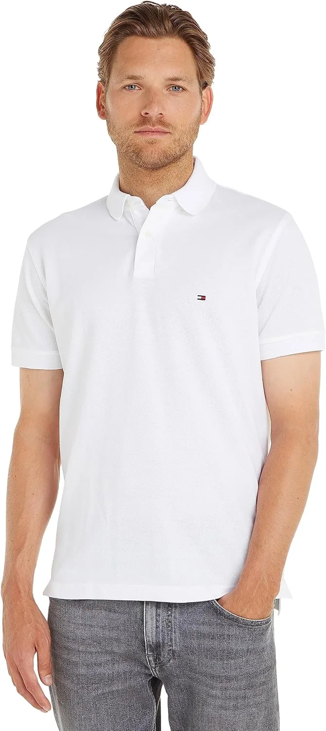 Tommy Hilfiger ▫️ Polo de manga curta para homem 1985, corte regular