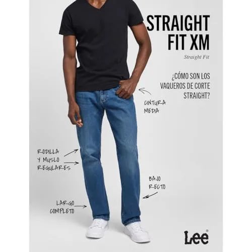 Lee ▫️ Calças de ganga para homem - Corte reto regular - Extreme Motion - Maddox 4