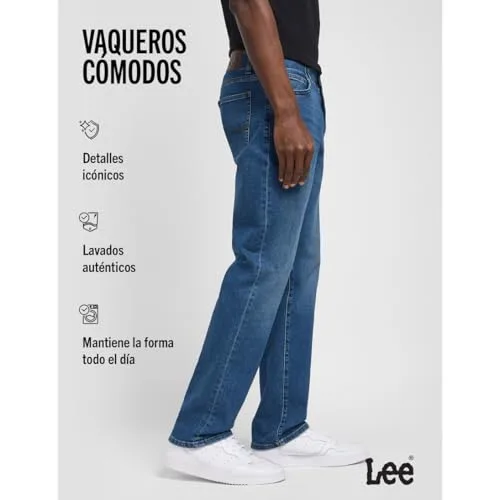 Lee ▫️ Calças de ganga para homem - Corte reto regular - Extreme Motion - Maddox 5