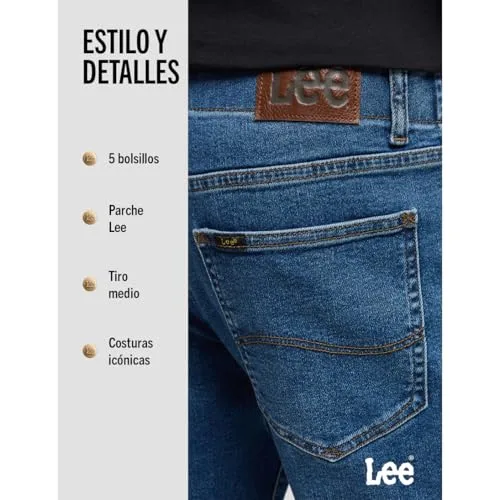 Lee ▫️ Calças de ganga para homem - Corte reto regular - Extreme Motion - Maddox 6
