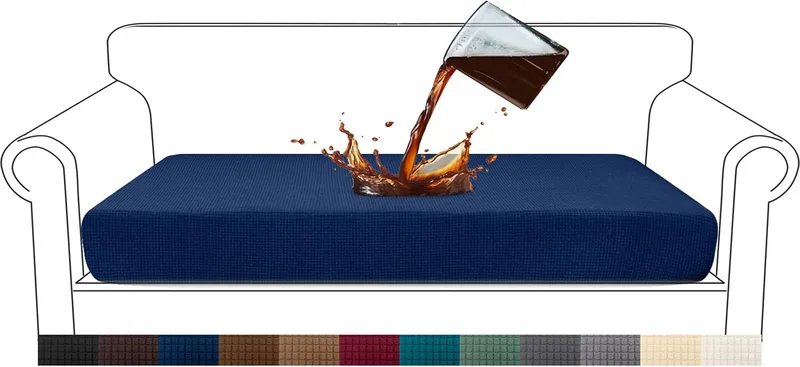 Granbest ▫️ Premium - Capa para almofada de sofá (Azul-marinho, 3 lugares)