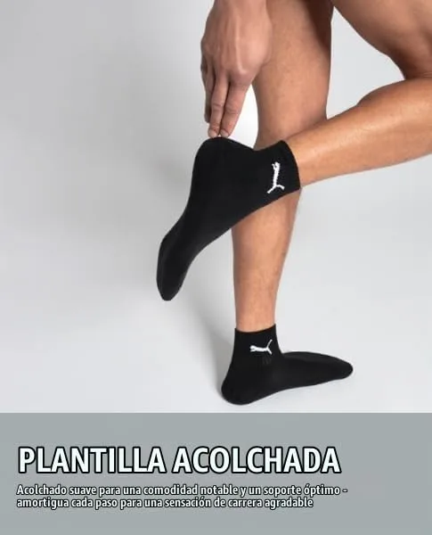 PUMA ▫️ Meias curtas unissexo para adulto (pacote de 5) 6