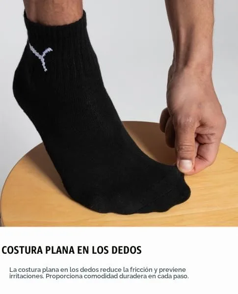 PUMA ▫️ Meias curtas unissexo para adulto (pacote de 5) 7