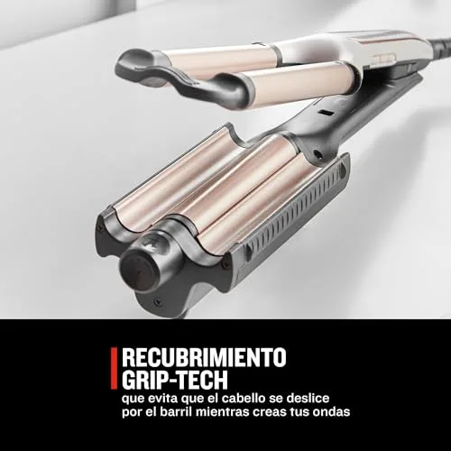 Remington ▫️ Modelador de Cabelo para Ondas [4 em 1: 4 tipos de ondas] PROluxe (Tecnologia OPTIHeat, penteados duradouros, cerâmica, 5 níveis de temperatura até 210 °C, ajuste Pro+, digital, aquecimento em 30 s) CI91AW 4