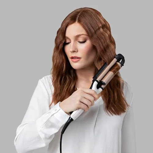 Remington ▫️ Modelador de Cabelo para Ondas [4 em 1: 4 tipos de ondas] PROluxe (Tecnologia OPTIHeat, penteados duradouros, cerâmica, 5 níveis de temperatura até 210 °C, ajuste Pro+, digital, aquecimento em 30 s) CI91AW 6