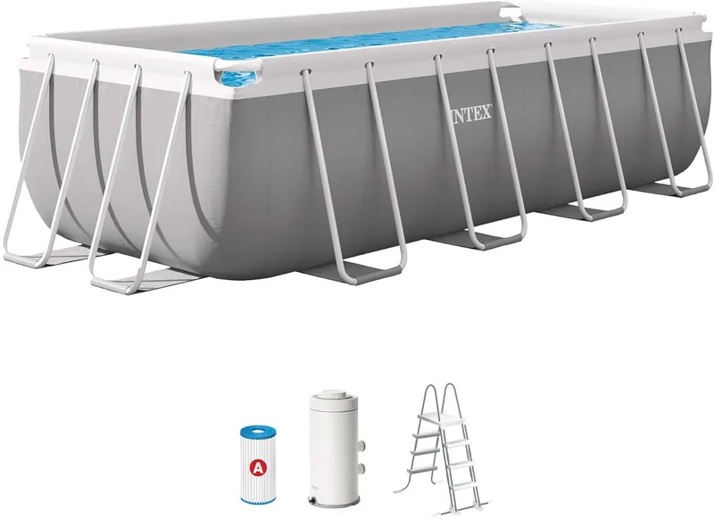 Intex ▫️ 55243 - Piscina desmontável retangular com filtro de estrutura prismática