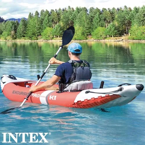 Intex ▫️ Caiaque insuflável Excursion Pro com remo + bomba de ar 2