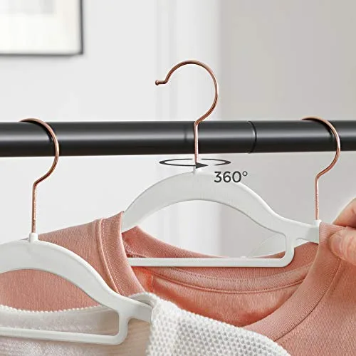 SONGMICS ▫️ Conjunto de 30 cabides de plástico, antiderrapantes, que poupam espaço 4