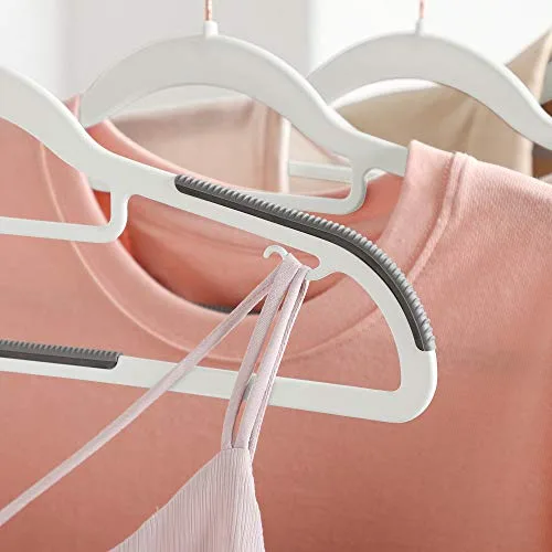 SONGMICS ▫️ Conjunto de 30 cabides de plástico, antiderrapantes, que poupam espaço 6