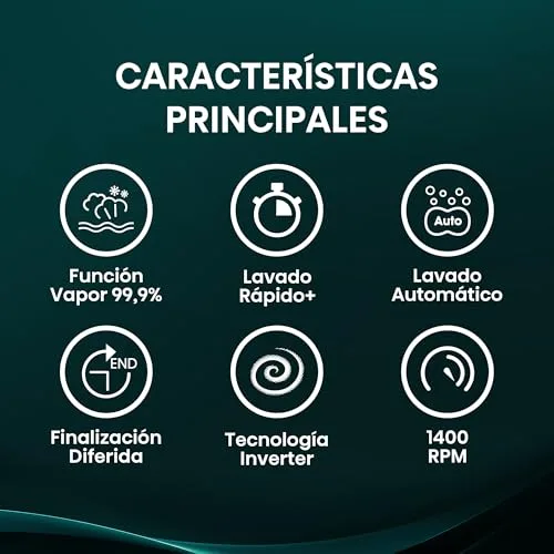 Hisense ▫️ WF1Q9041BW - Máquina de lavar roupa, Classe A, 9 kg, 1400 rpm, Altura 84,5 cm x Largura 59,5 cm, Cor Branca, Função de Vapor 99,9%, Lavagem Rápida+, Lavagem Automática, Finalização Adiada, Tecnologia Inverter 3