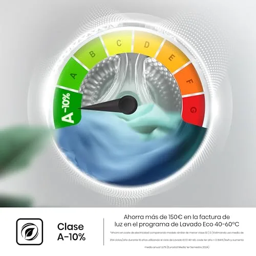 Hisense ▫️ WF1Q9041BW - Máquina de lavar roupa, Classe A, 9 kg, 1400 rpm, Altura 84,5 cm x Largura 59,5 cm, Cor Branca, Função de Vapor 99,9%, Lavagem Rápida+, Lavagem Automática, Finalização Adiada, Tecnologia Inverter 4