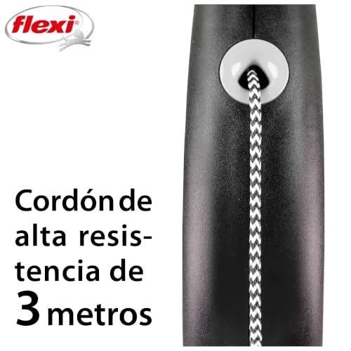 FLEXI ▫️ ® Black Design XS | 3 m de trela retrátil com cordão | máx. 8 kg 3