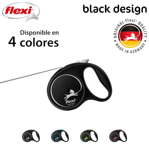 FLEXI ▫️ ® Black Design XS | 3 m de trela retrátil com cordão | máx. 8 kg 4