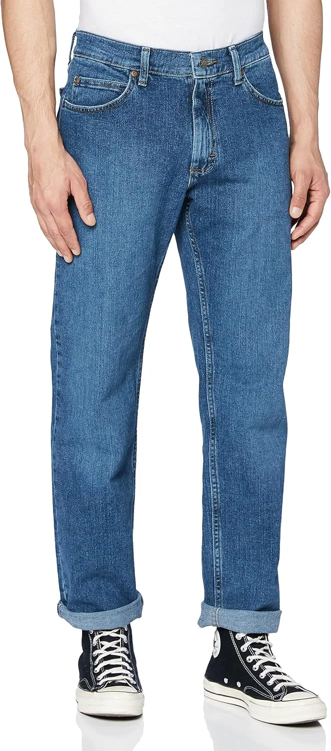Lee ▫️ Relaxed Fit Straight Leg Jean - Calças de corte reto com corte descontraído. Homem