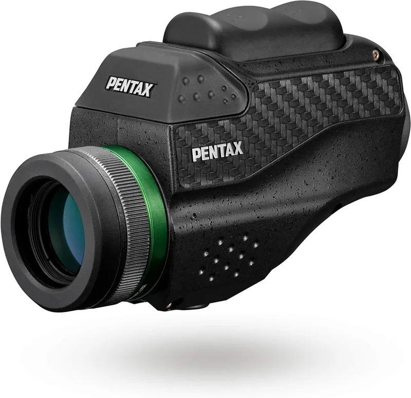 Pentax ▫️ 63620 Monocular VM 6x21 WP Fácil de utilizar com uma só mão Visão clara e brilhante com elevado contraste e excelente desempenho ótico Impermeável até 1 m Distância mínima de focagem de 70 cm