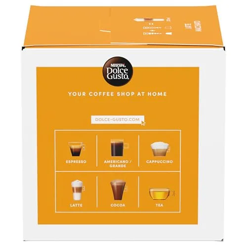 Nescafé Dolce Gusto ▫️ Latte Macchiato - Cápsulas de café, 48 cápsulas (3 x 16) - Originais para máquinas de café Dolce Gusto 3