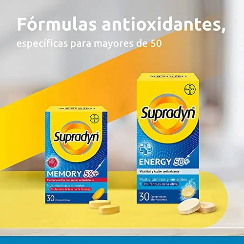 Supradyn ▫️ Memory 50+, 30 comprimidos, com ginseng, sem glúten, sem lactose 5