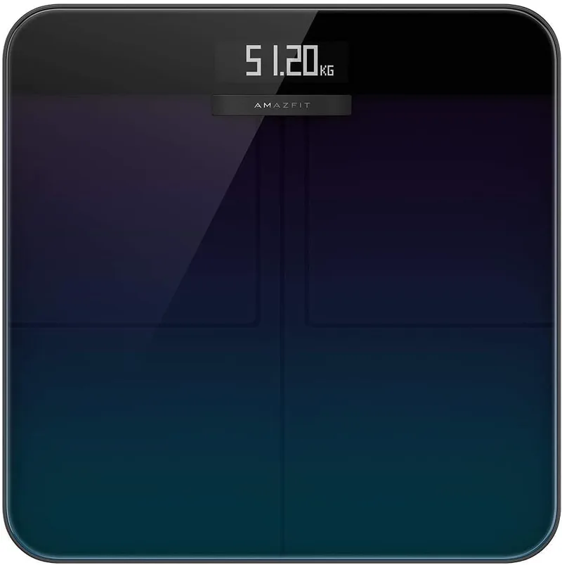 Amazfit ▫️ Balança de composição corporal inteligente Balança de pesagem pessoal digital com análise inteligente de 16 parâmetros de composição corporal, aplicação para IOS e Andriod Aurora