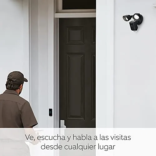Ring ▫️ Câmara Plus com holofotes com fio (Floodlight Cam Wired Plus) | Câmara de vigilância exterior Wi-Fi com vídeo HD, comunicação bidirecional, holofotes LED, sirene integrada | 30 dias grátis Home 4