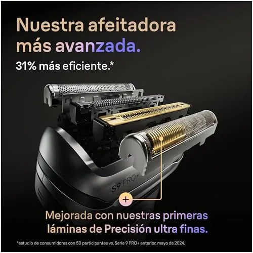 Braun ▫️ Series 9 Pro+ Máquina de barbear elétrica para homem, 9660CCPS, Preto 5