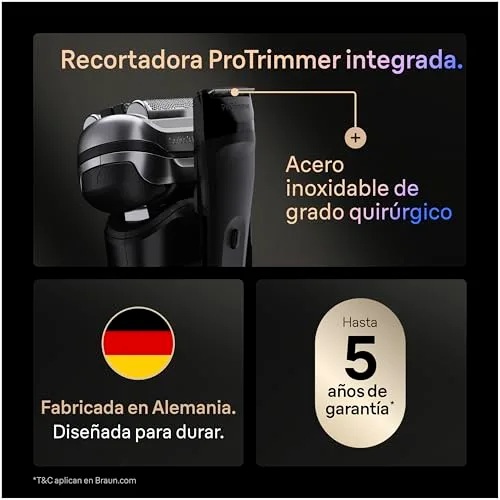Braun ▫️ Series 9 Pro+ Máquina de barbear elétrica para homem, 9660CCPS, Preto 6