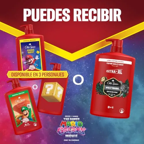 Old Spice ▫️ Wolfthorn Gel de Banho e Champô 3 em 1 para Homem, 2 x 1 L 2