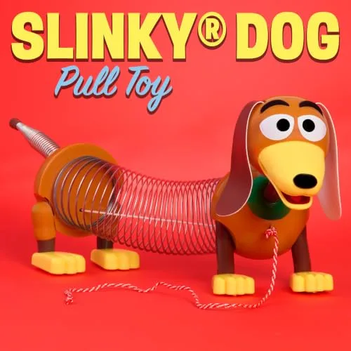 Just Play ▫️ Cão de brincar elástico «Slinky Dog Pull Toy» da série «Toy Story» da Disney•Pixar, brinquedo elástico para puxar destinado a meninos e meninas, brinquedos para crianças a partir dos 18 meses 5