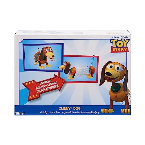 Just Play ▫️ Cão de brincar elástico «Slinky Dog Pull Toy» da série «Toy Story» da Disney•Pixar, brinquedo elástico para puxar destinado a meninos e meninas, brinquedos para crianças a partir dos 18 meses 6
