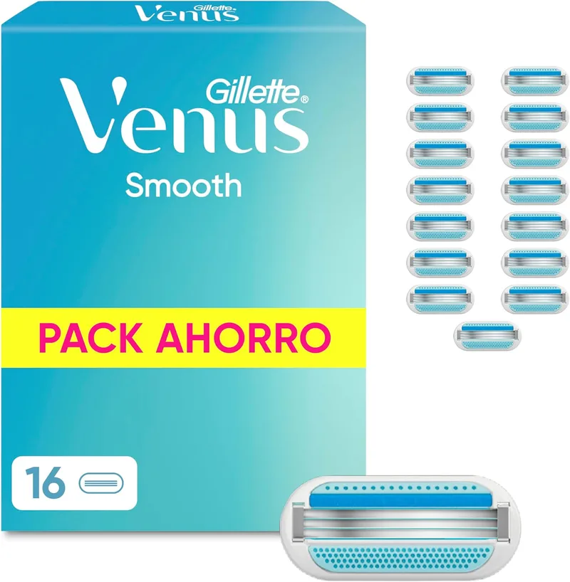 Gillette Venus ▫️ Lâminas de barbear Smooth para mulher, embalagem de 16
