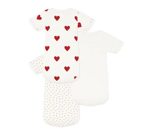 Petit Bateau ▫️ A00bb Body às riscas de manga curta para bebé - meninas (conjunto de 3) 2