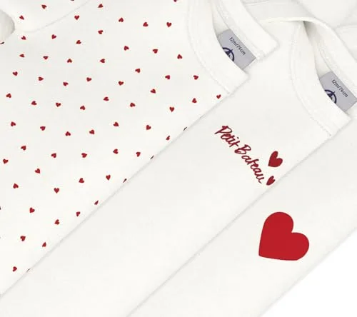 Petit Bateau ▫️ A00bb Body às riscas de manga curta para bebé - meninas (conjunto de 3) 3