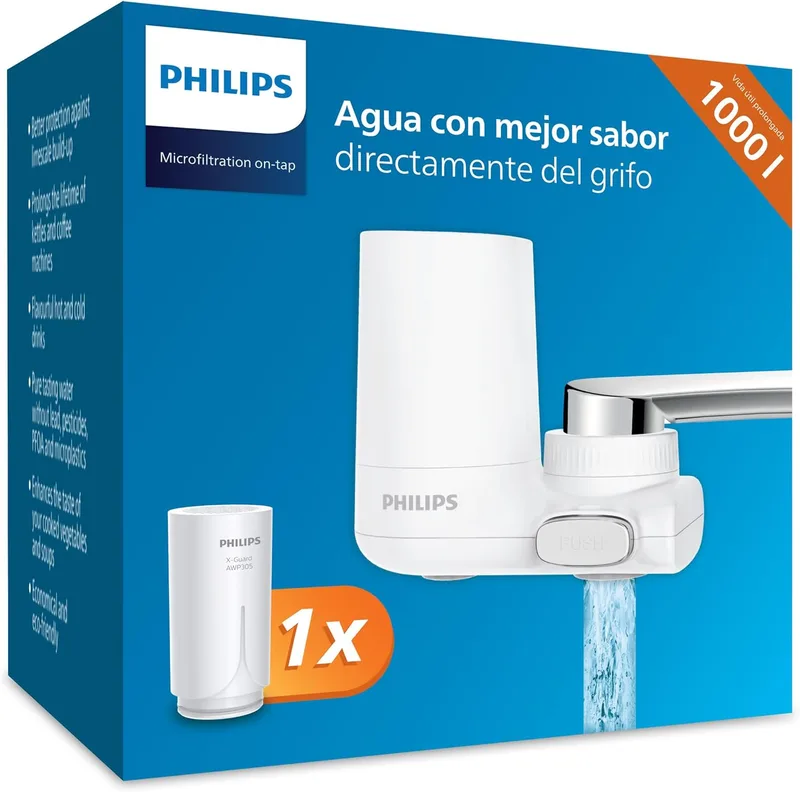Philips ▫️ Filtro de água da torneira, vertical X-Guard, branco
