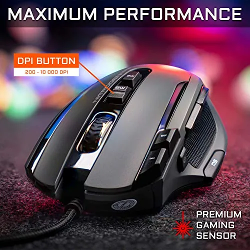 The G-Lab ▫️ Kult Nitrogen Core - Rato para jogos com fio, 12 800 dpi e RGB 2