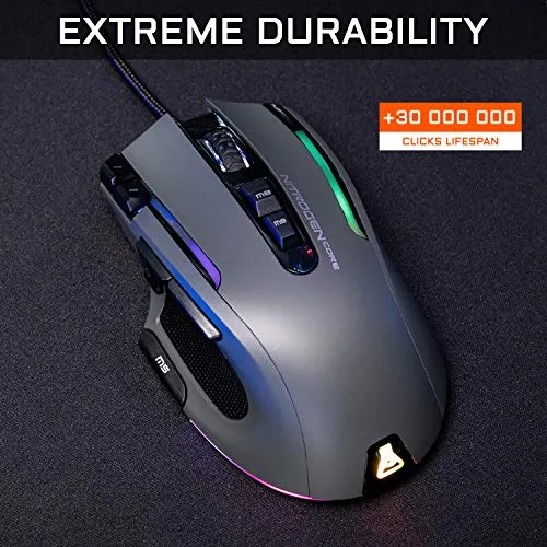 The G-Lab ▫️ Kult Nitrogen Core - Rato para jogos com fio, 12 800 dpi e RGB 5