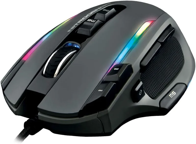 The G-Lab ▫️ Kult Nitrogen Core - Rato para jogos com fio, 12 800 dpi e RGB