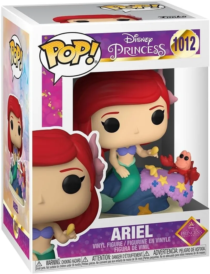 Funko ▫️ POP! Disney: Ultimate Princesa - Ariel - Princesas da Disney - Figuras em miniatura colecionáveis para exposição - Ideia para presente - Produtos oficiais - Brinquedos para crianças e adultos