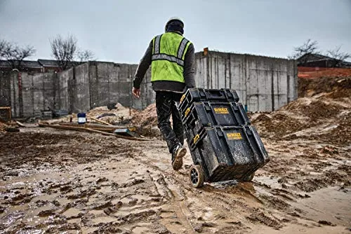 DEWALT ▫️ DWST83402-1, Oficina modular 3 em 1 TOUGHSYSTEM 2.0, robusta, com 2 armários de pequena e média capacidade e 1 armário móvel de grande capacidade, IP65. Preto e amarelo 3