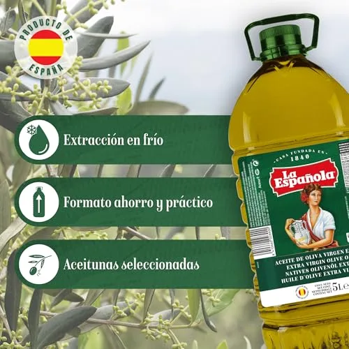 LA ESPANOLA ▫️ LA ESPAÑOLA Azeite Virgem Extra Seleção Mediterrânica, Garrafa de 5 L, AOVE de sabor equilibrado, ideal para cozinhar e para consumir em crueza 2