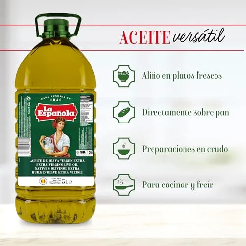 LA ESPANOLA ▫️ LA ESPAÑOLA Azeite Virgem Extra Seleção Mediterrânica, Garrafa de 5 L, AOVE de sabor equilibrado, ideal para cozinhar e para consumir em crueza 3